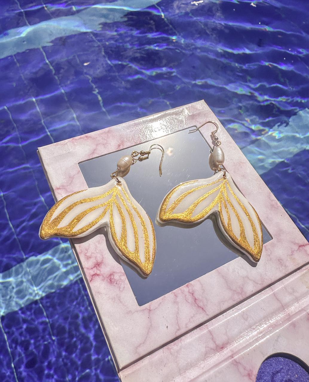 ☁ Aretes sirena dorada ☁