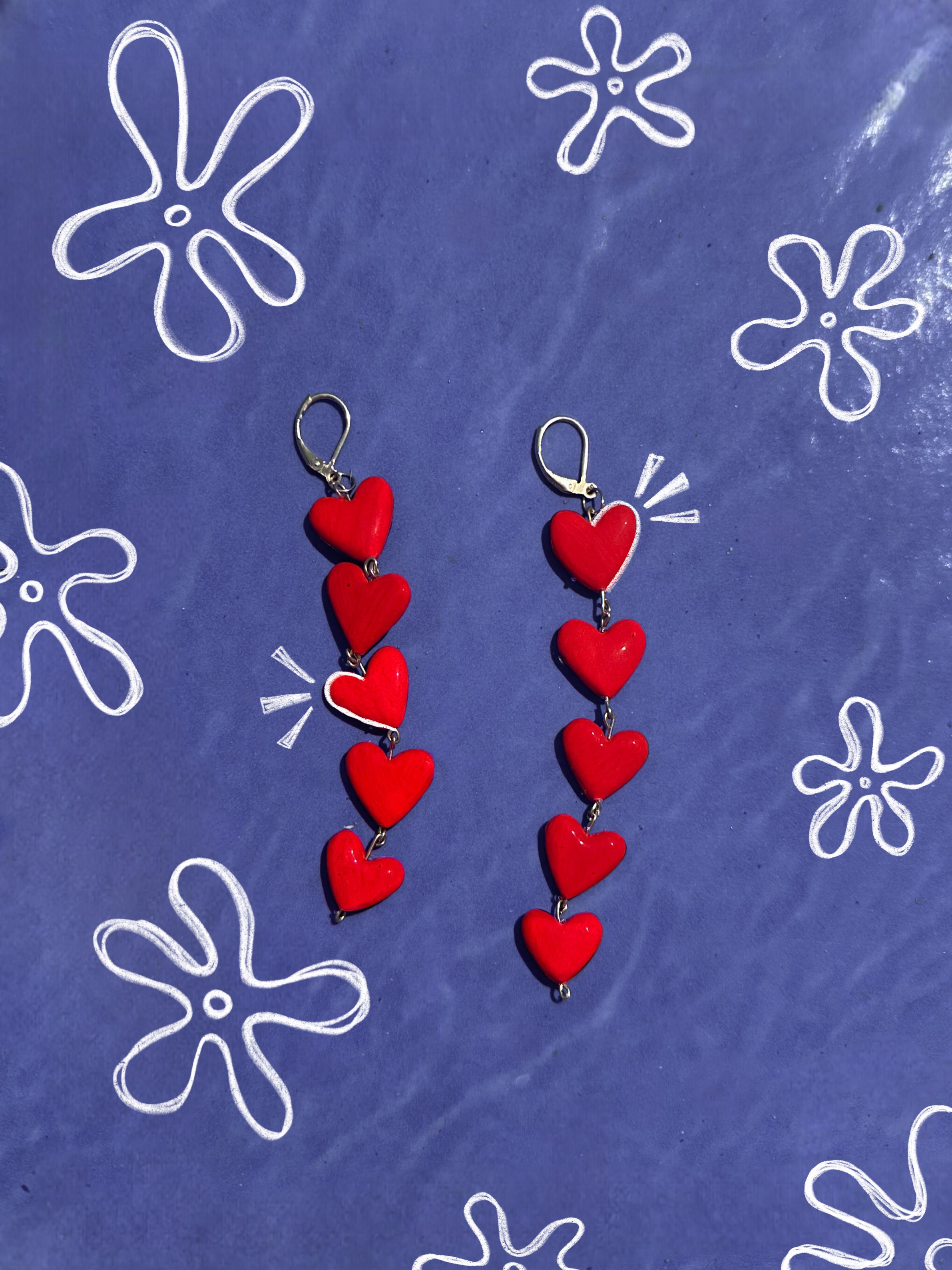 ♡ Aretes corazones infinitos ♡